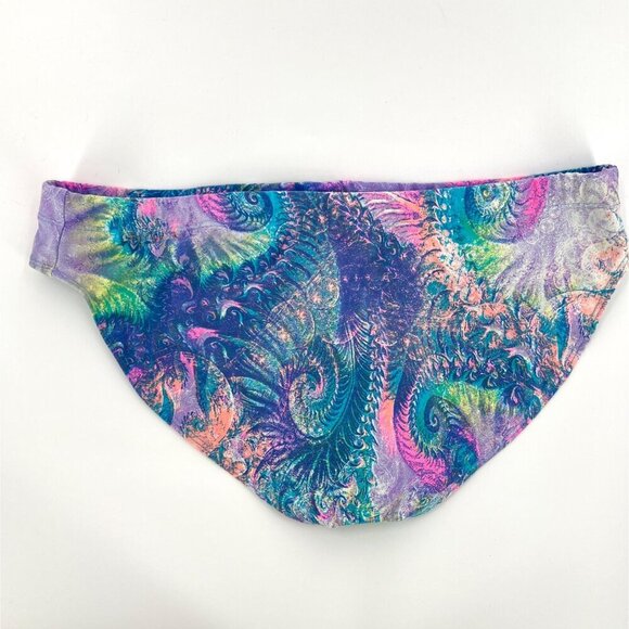 Mercurio Pink and Blue Spin Art Pouch Enhancing Sexy Revealing Bikini‎ Swimsuit - Picture 4 of 8